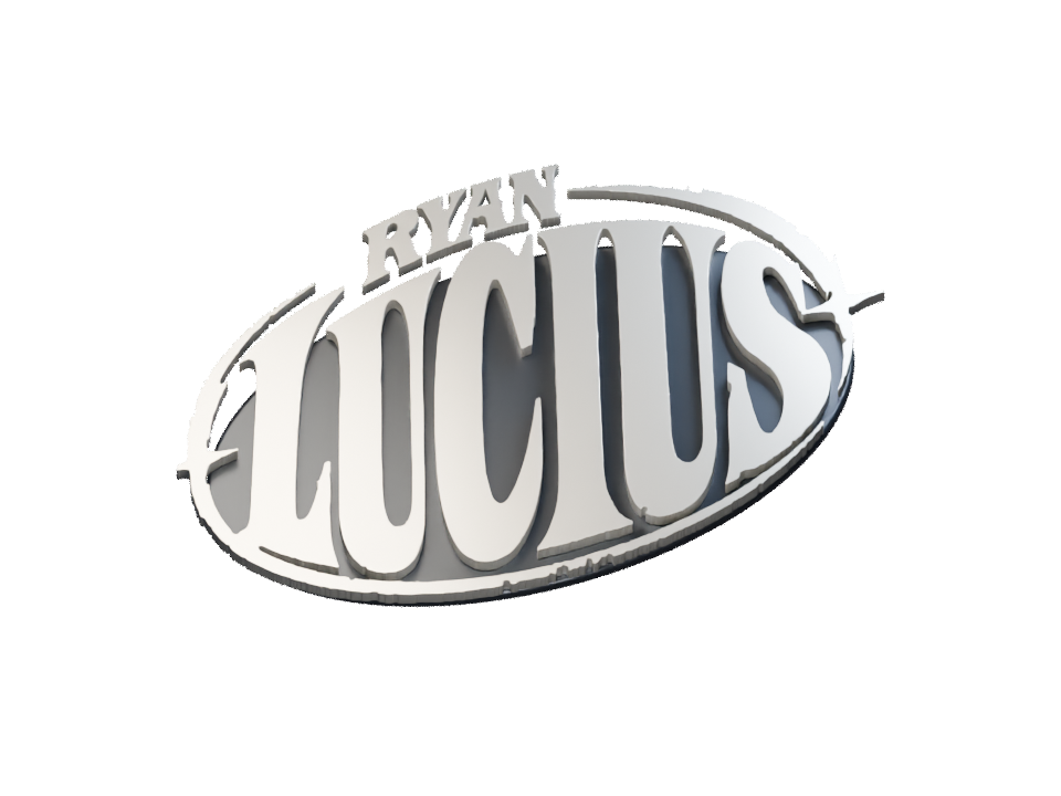 Ryan Lucius sculptural chrome oval emblem